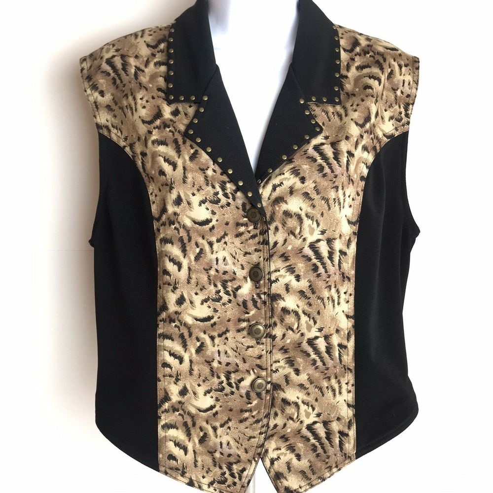 D. Frank Vintage Animal Print Vest